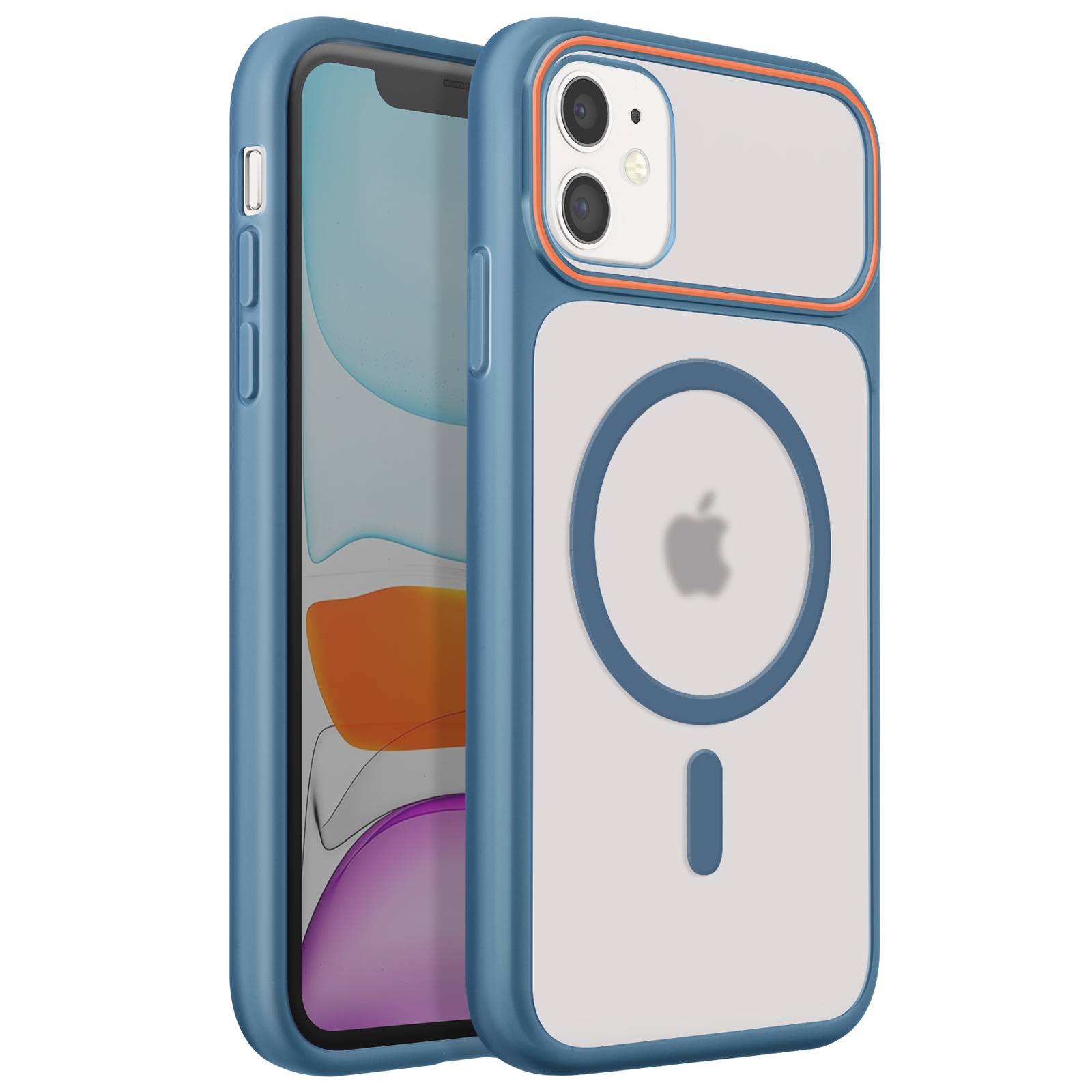 Coque MagSafe pour iPhone 11 Dos Fumé avec Cadre en Silicone Renforcée-1