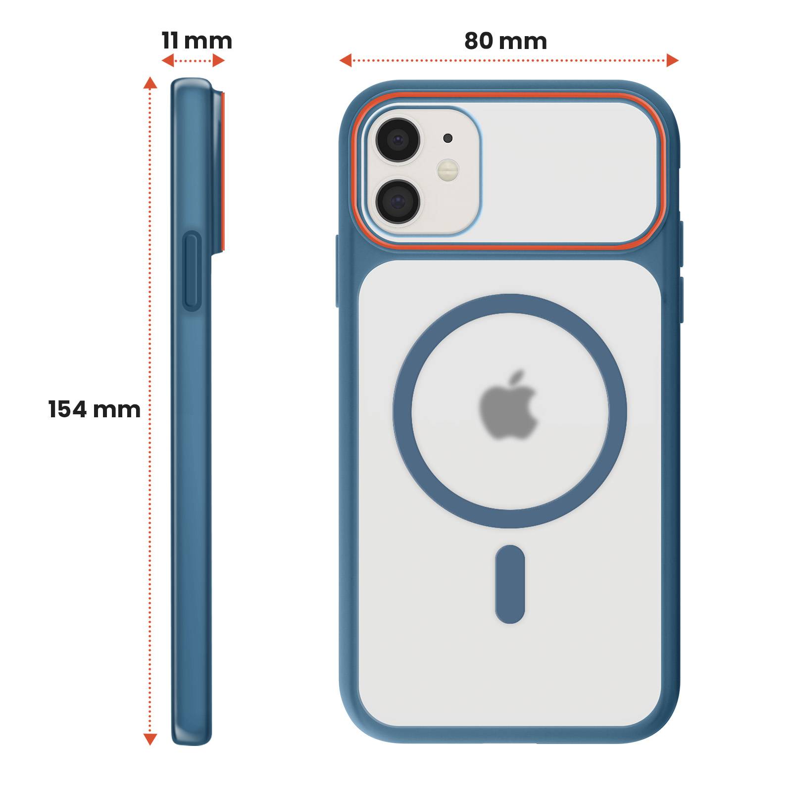 Coque MagSafe pour iPhone 11 Dos Fumé avec Cadre en Silicone Renforcée-2
