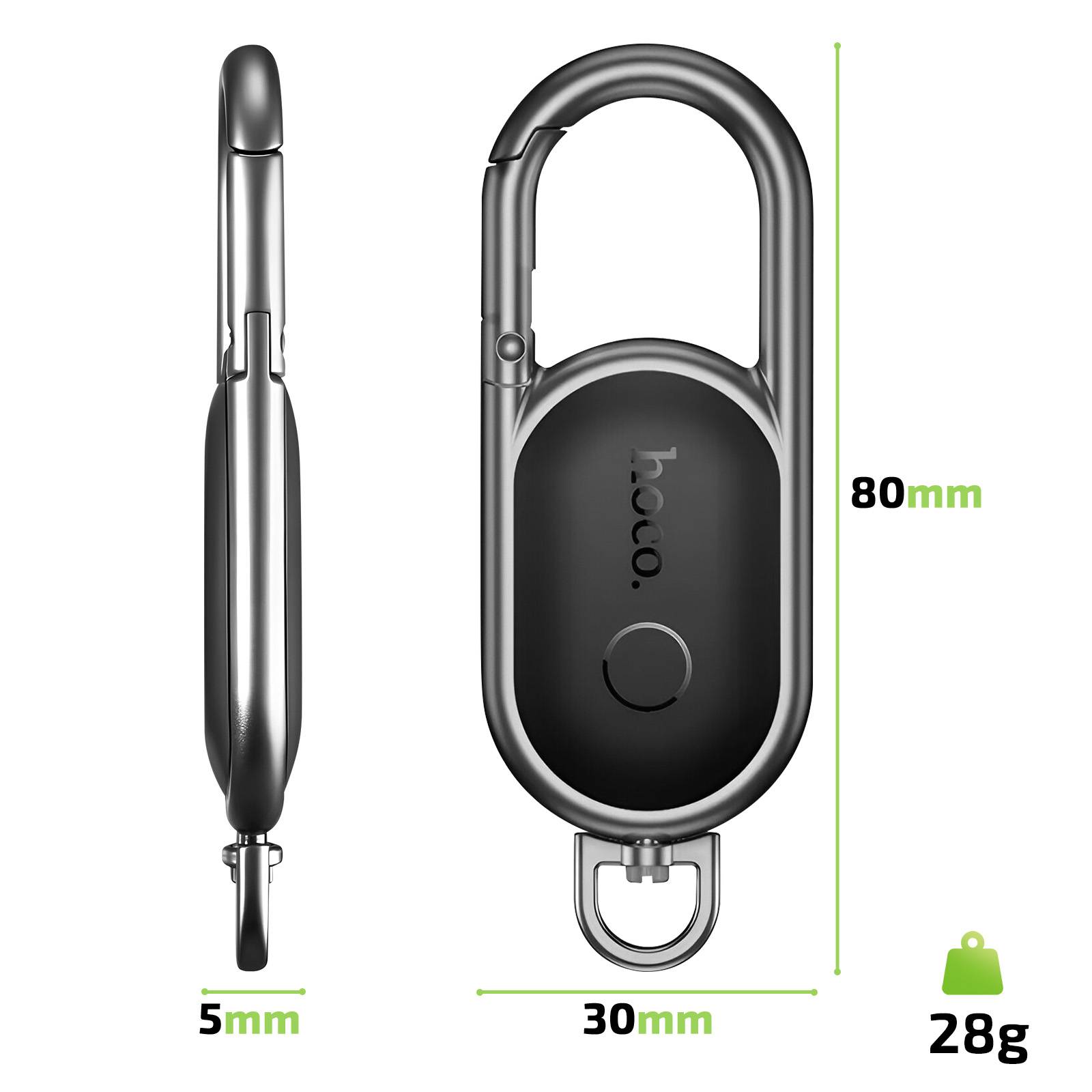 Tracker Bluetooth AirTag Compatible Apple Find My avec Fixation Mousqueton-2