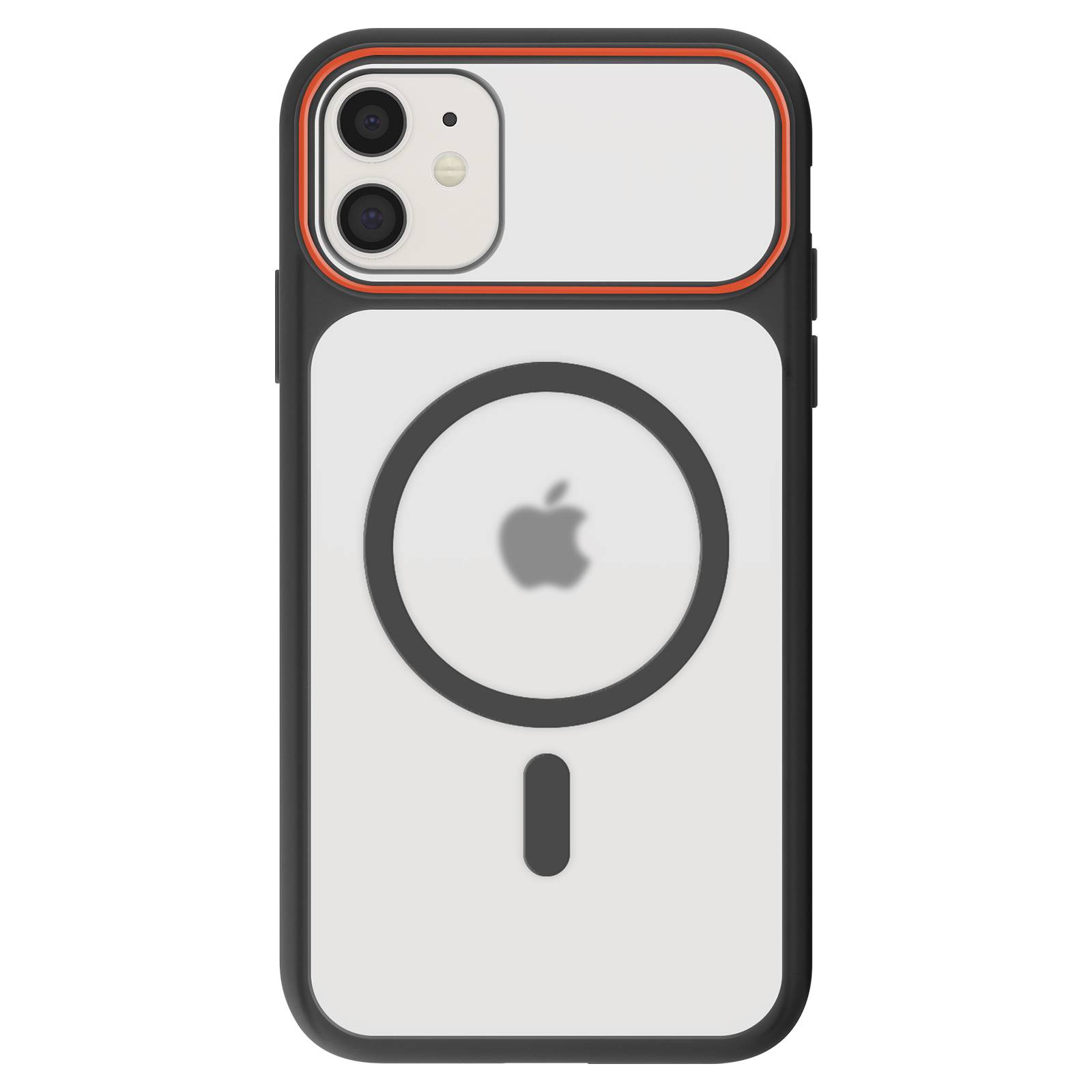 Coque MagSafe pour iPhone 11 Dos Fumé avec Cadre en Silicone Renforcée-0