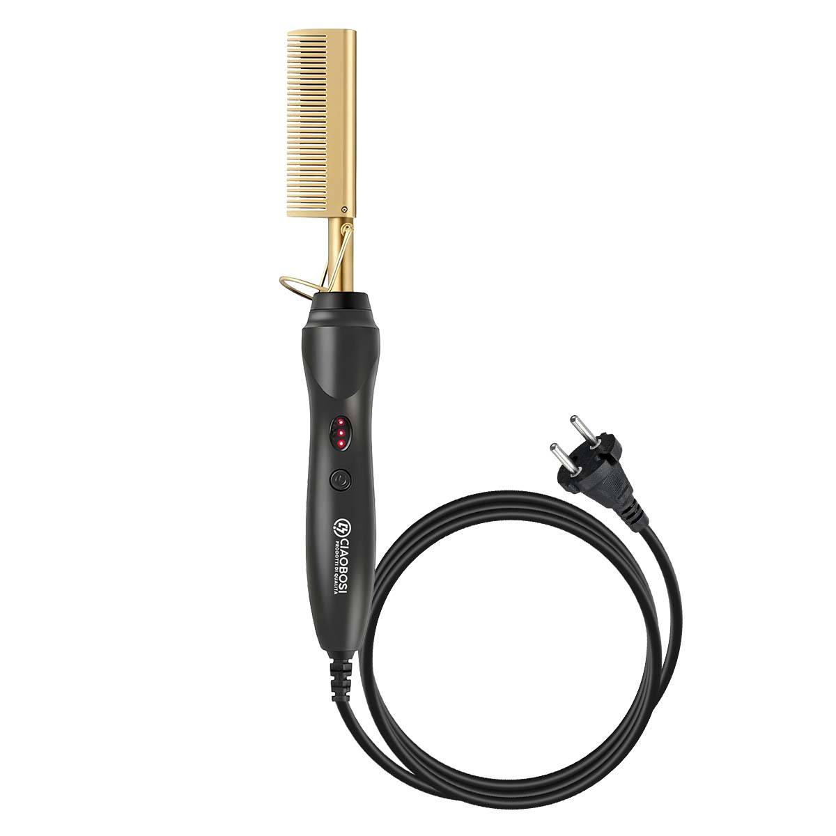 Brosse Lissante Électrique pour Cheveux avec Chauffage Réglable-0