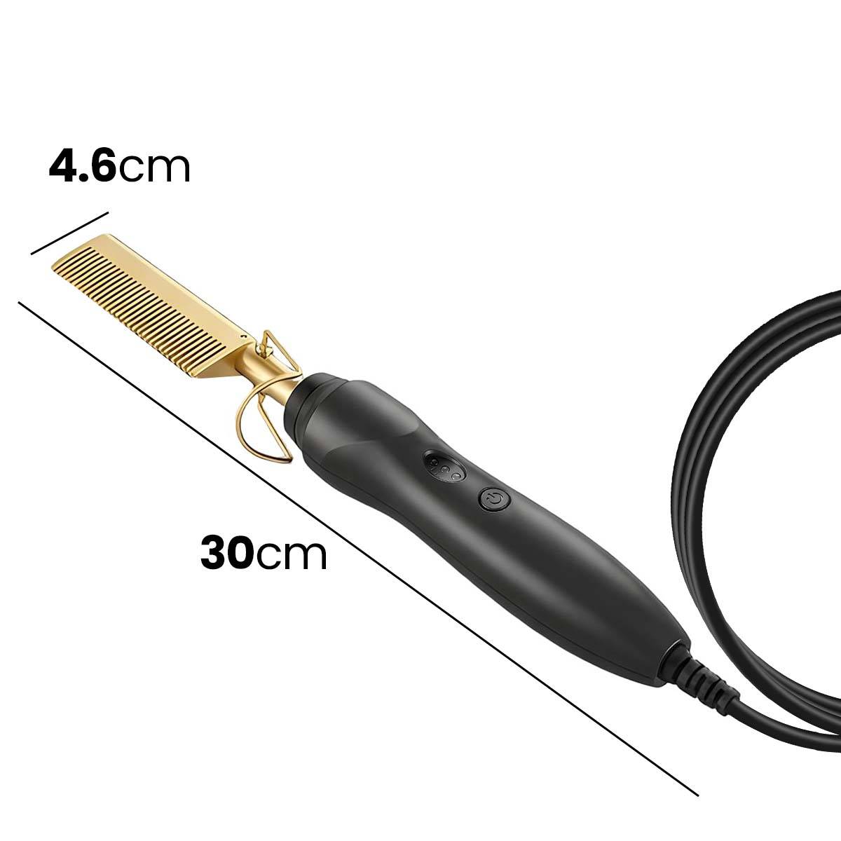 Brosse Lissante Électrique pour Cheveux avec Chauffage Réglable-3