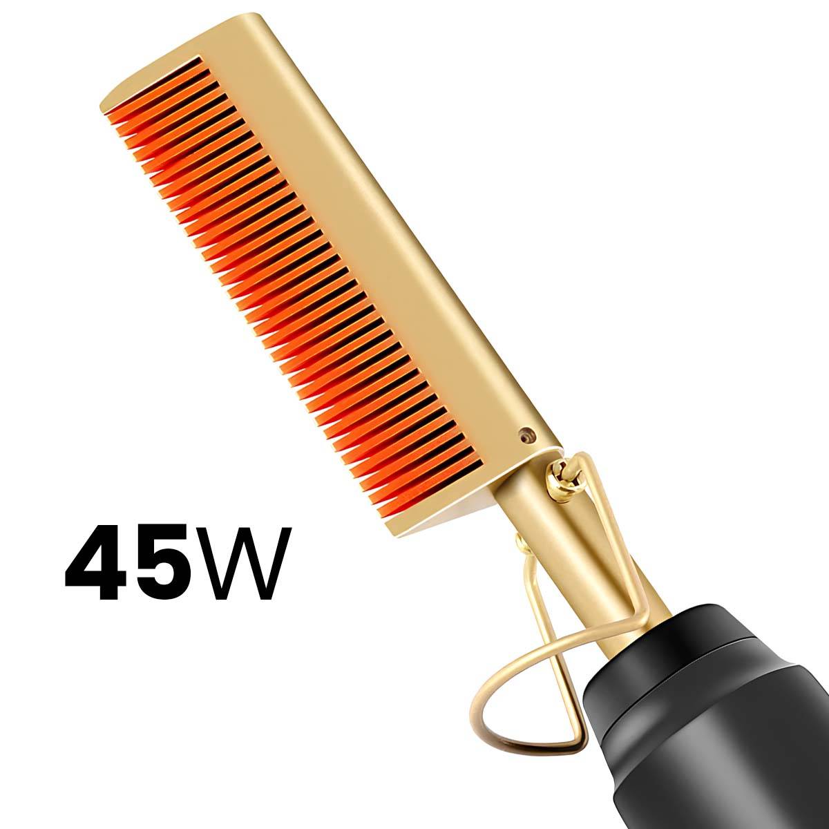 Brosse Lissante Électrique pour Cheveux avec Chauffage Réglable-4