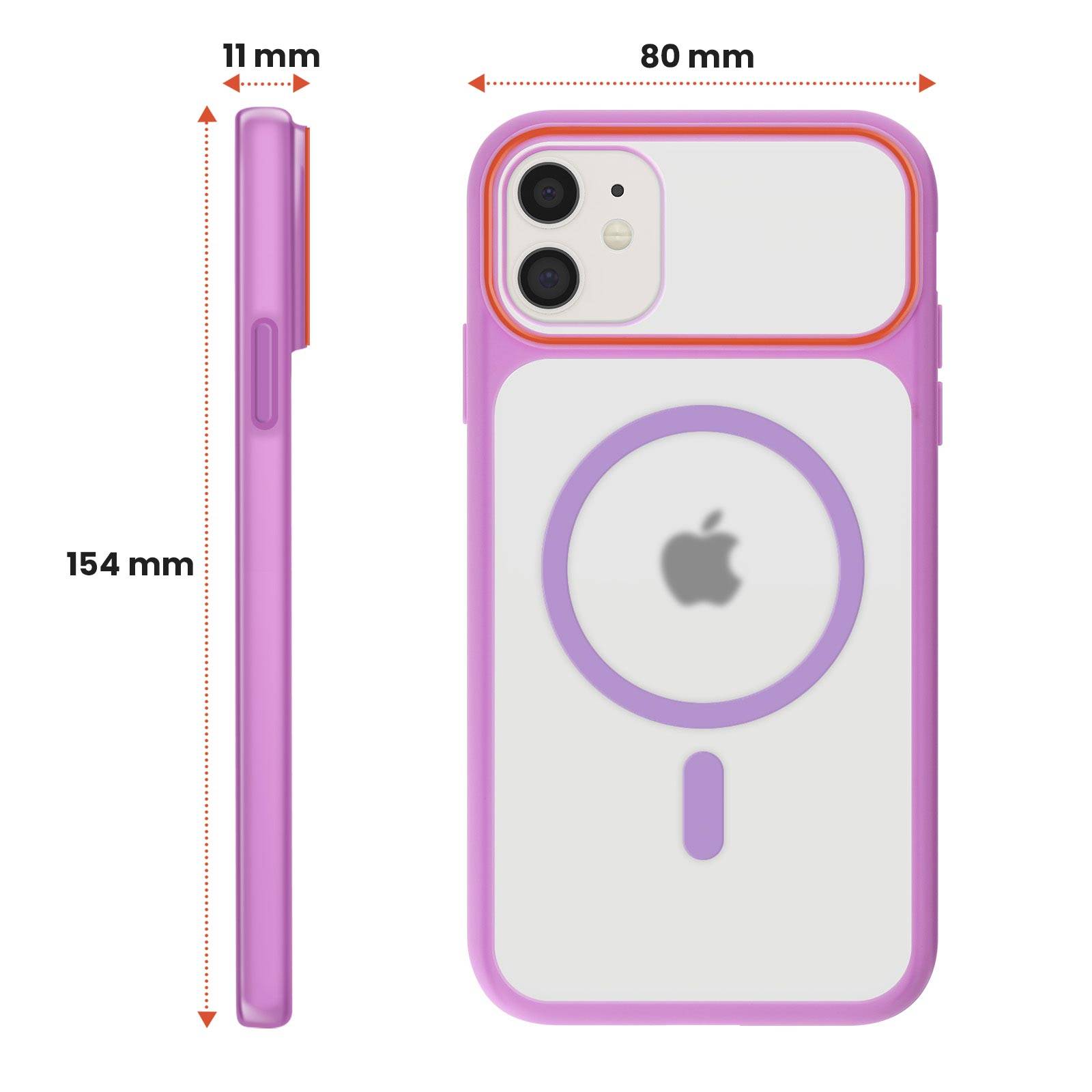 Coque MagSafe pour iPhone 11 Dos Fumé avec Cadre en Silicone Renforcée-2