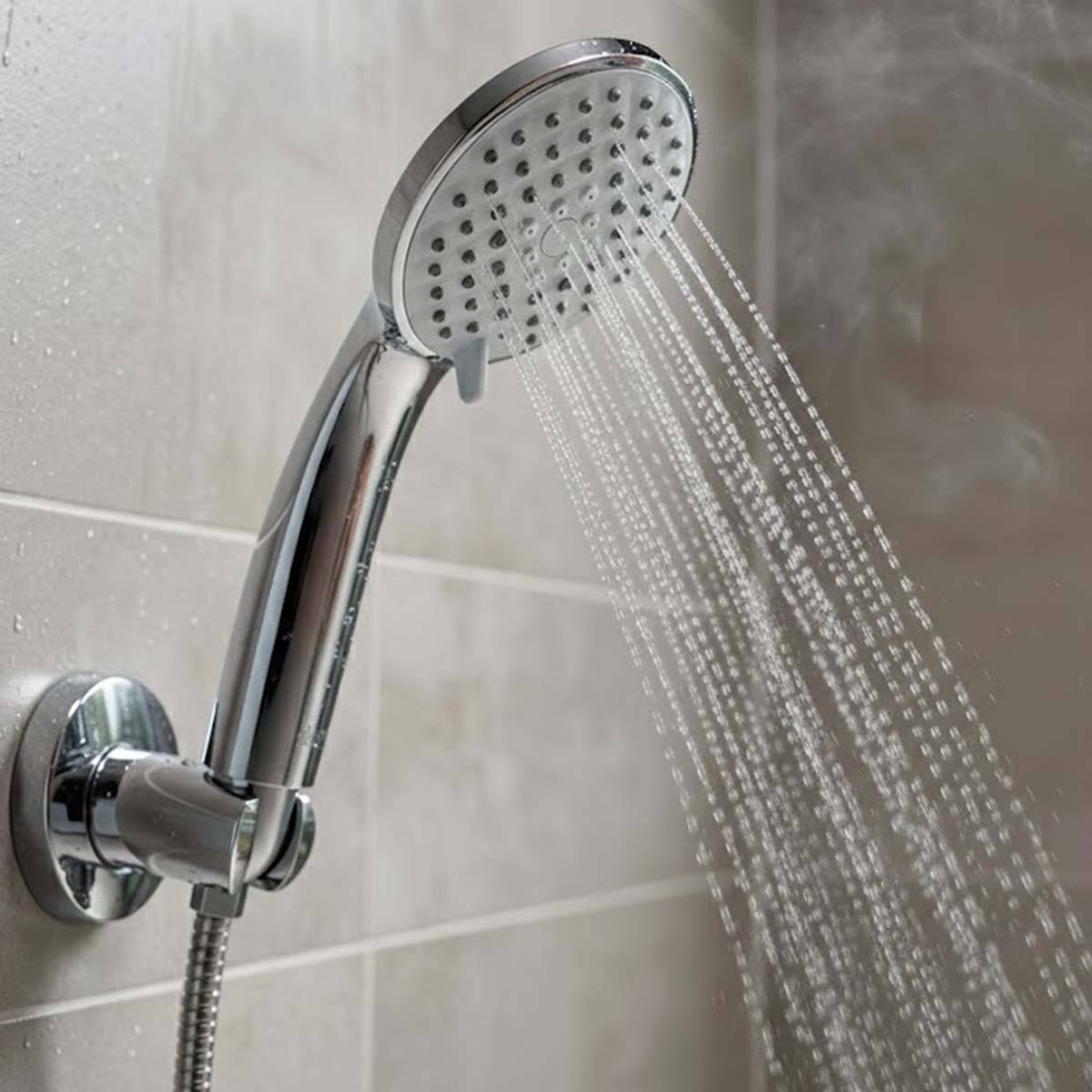 Pommeau de Douche Rond à Jet Unique Régulier Anti-fissure Design Monobloc-2