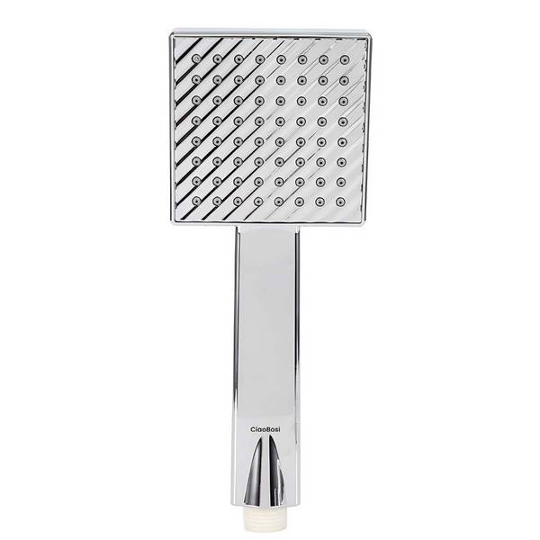 Pommeau de Douche Carré avec Poignée Jet Unique Anti Bouchage