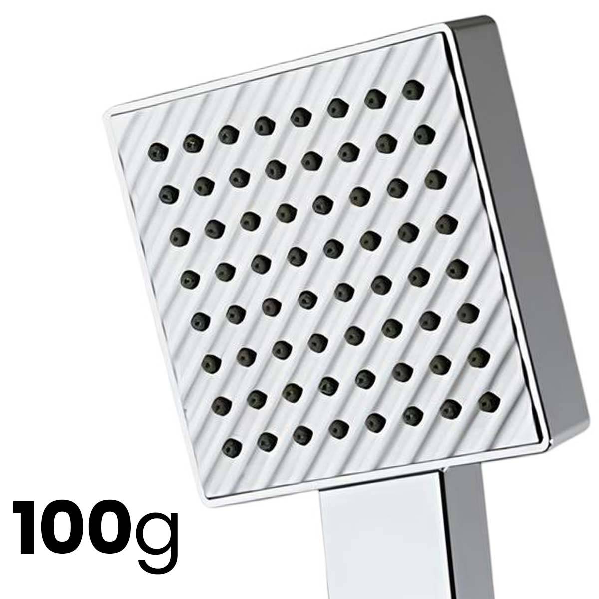 Pommeau de Douche Carré avec Poignée Jet Unique Anti Bouchage-4