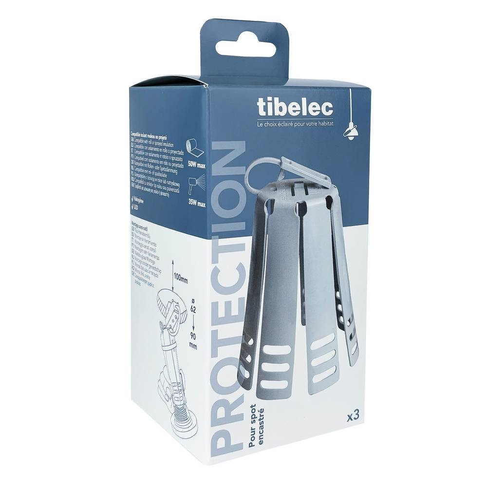 Lot de 3 cloches de protection pour spot encastré, garantie 5 ans - Tibelec-3
