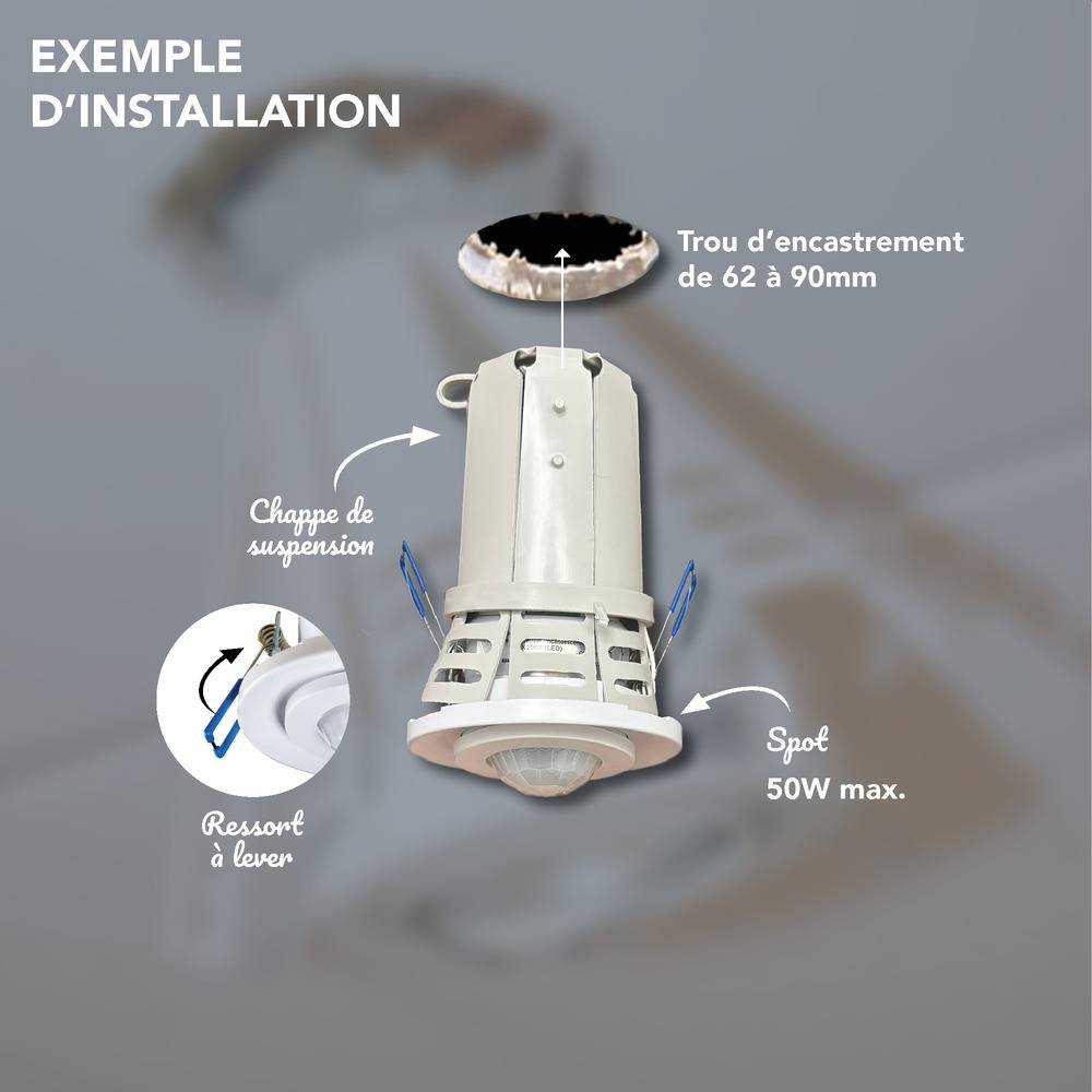 Lot de 3 cloches de protection pour spot encastré, garantie 5 ans - Tibelec-4