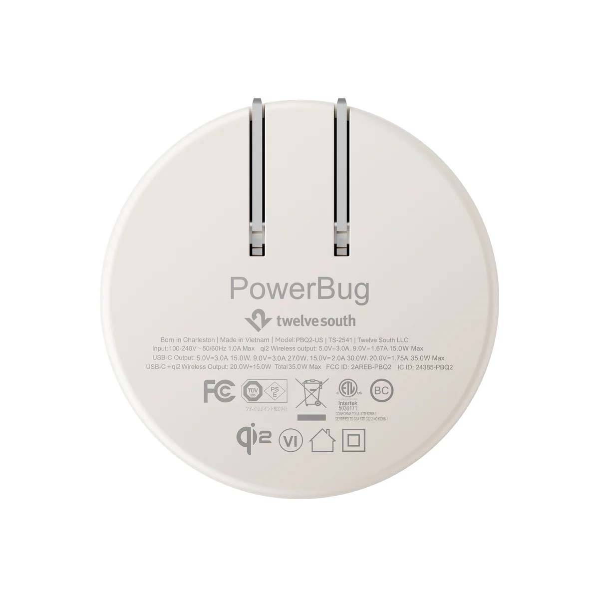 Chargeur Secteur Mural USB-C PD 35W avec Charge Qi 15W Modèle PowerBug-2