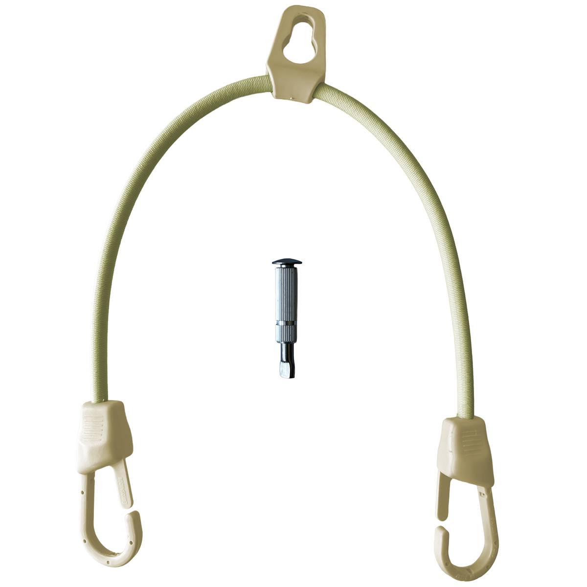 Pack 1 sandow piscine ivoire 8 mm Tecplast + 1 piton douille 12mm-0