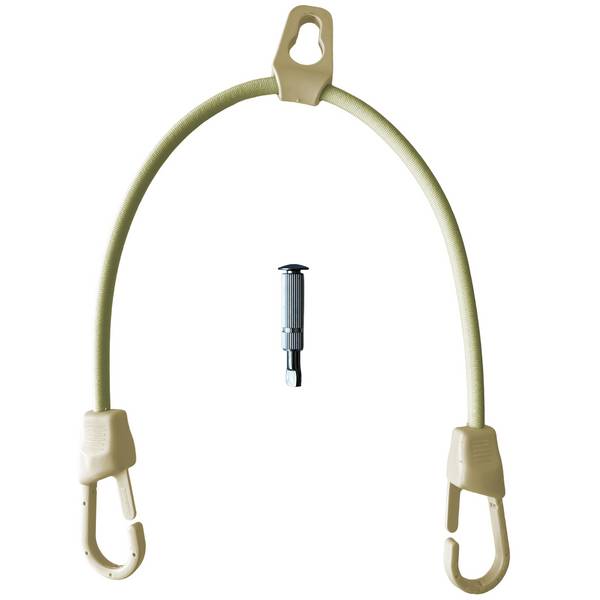 Pack 1 sandow piscine ivoire 8 mm Tecplast + 1 piton douille 12mm