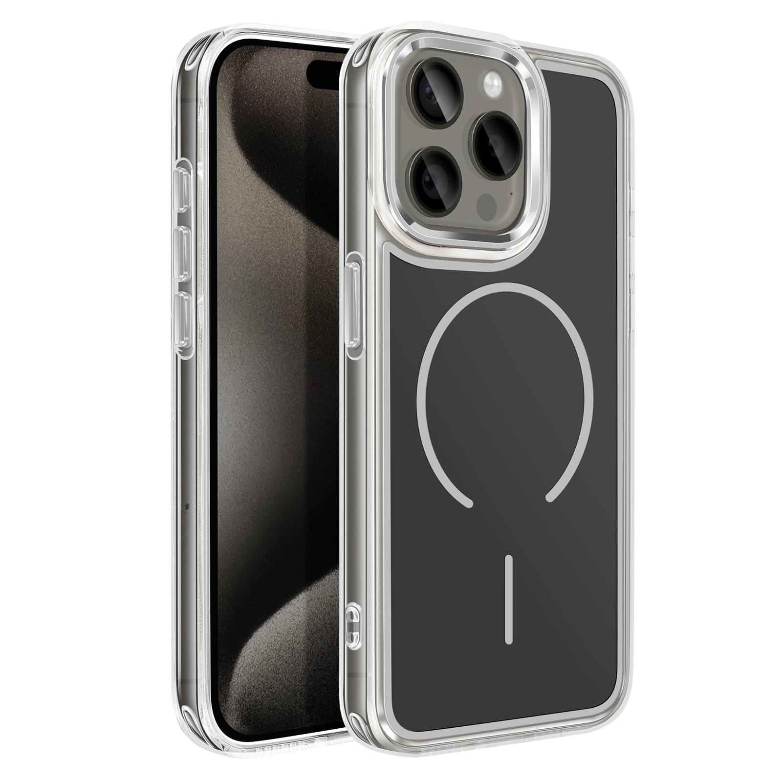 Coque MagSafe pour iPhone 15 Pro Conception Hybride Renforcé-0