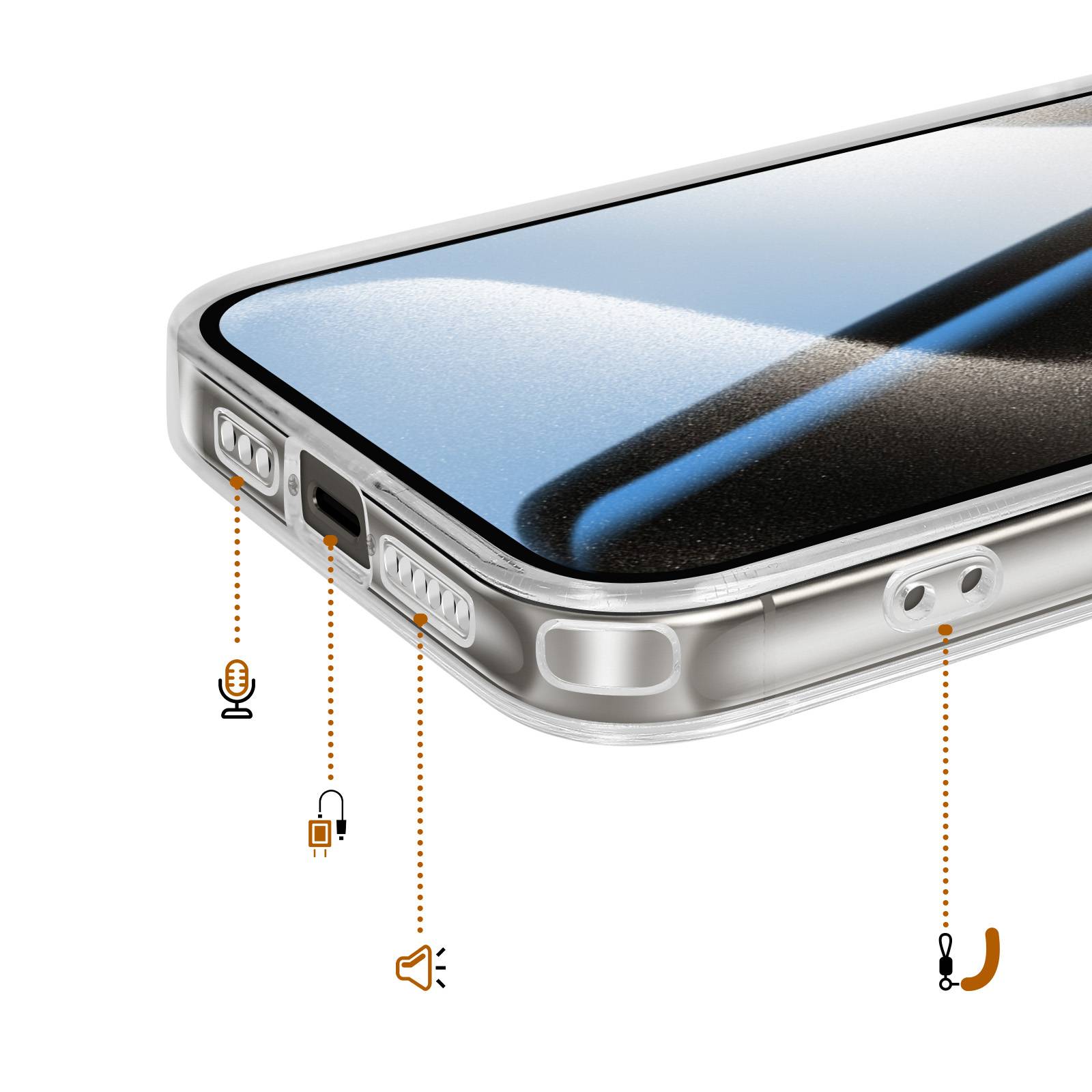 Coque MagSafe pour iPhone 15 Pro Conception Hybride Renforcé-3