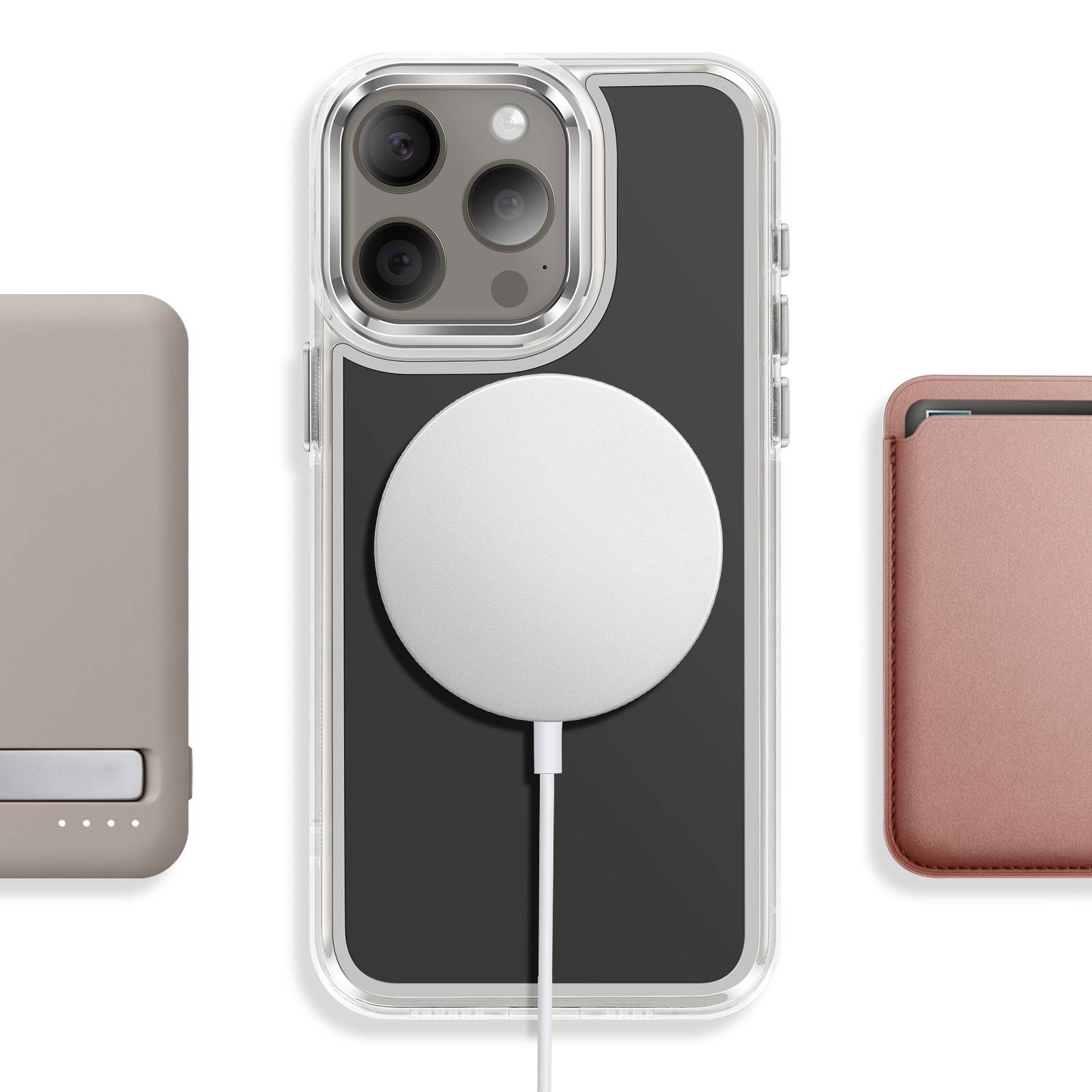 Coque MagSafe pour iPhone 15 Pro Conception Hybride Renforcé-4