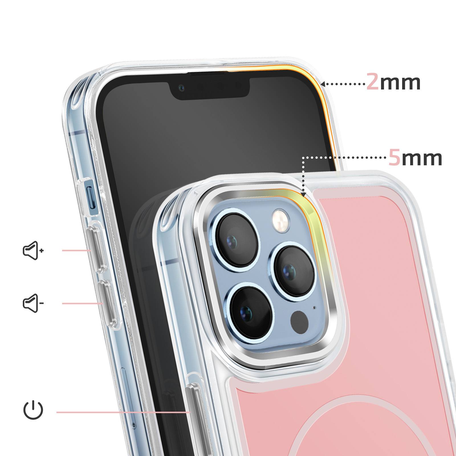 Coque MagSafe pour iPhone 13 Pro Max Conception Hybride Renforcé-2