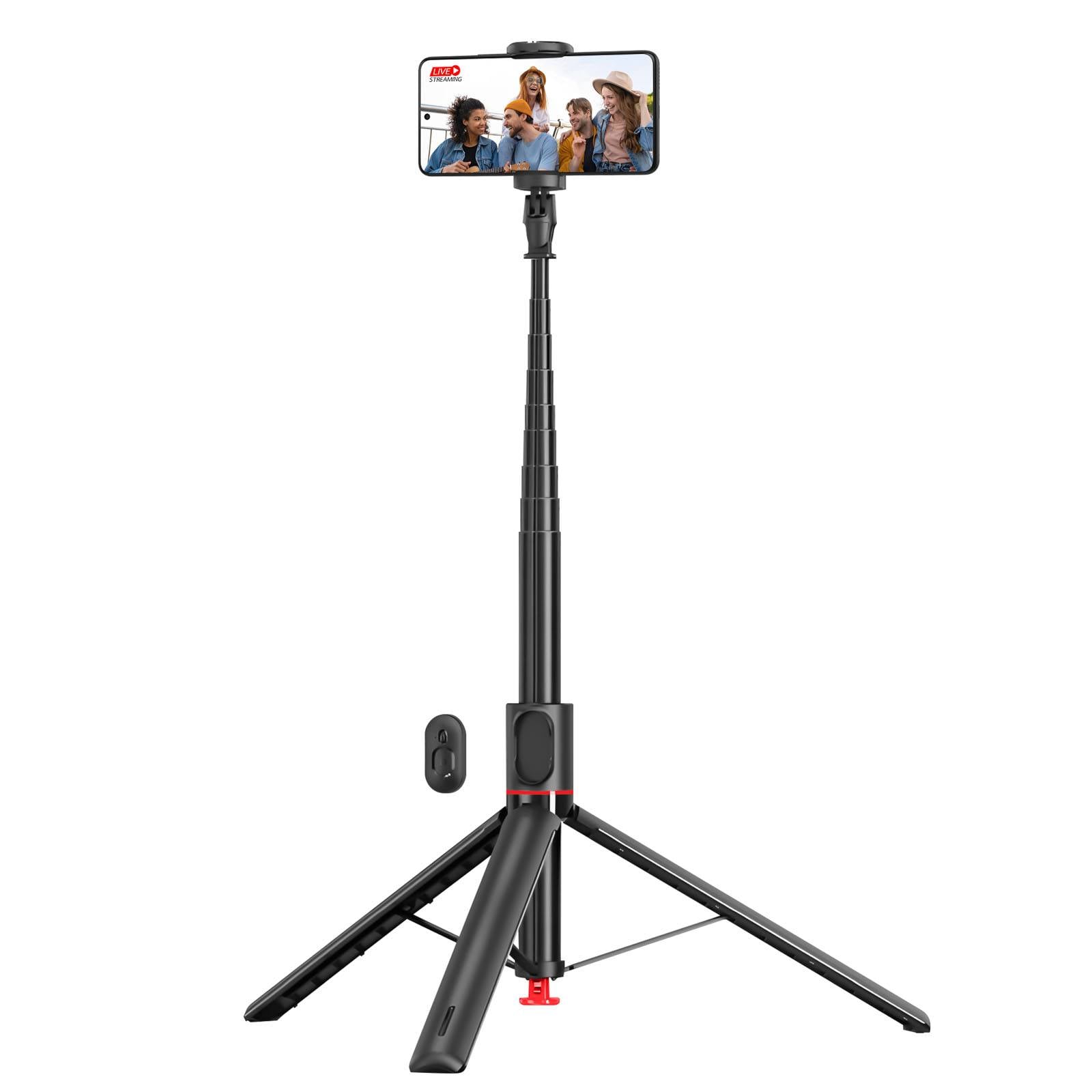 Perche Selfie sans Fil 1.70m pour Smartphone 60 à 95 mm avec Trépied Automatique-0