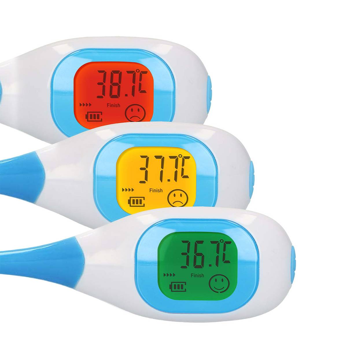 Thermomètre Numérique Écran Rétroéclairé avec Alarme Fièvre-1