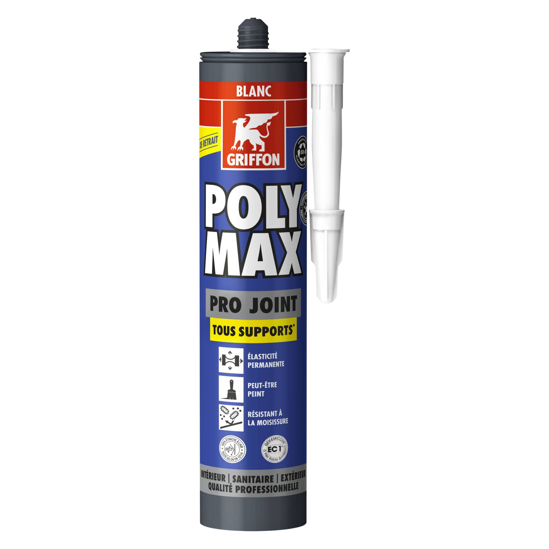 GRIFFON Mastic d'étanchéité Premium POLYMAX pro blanc-0
