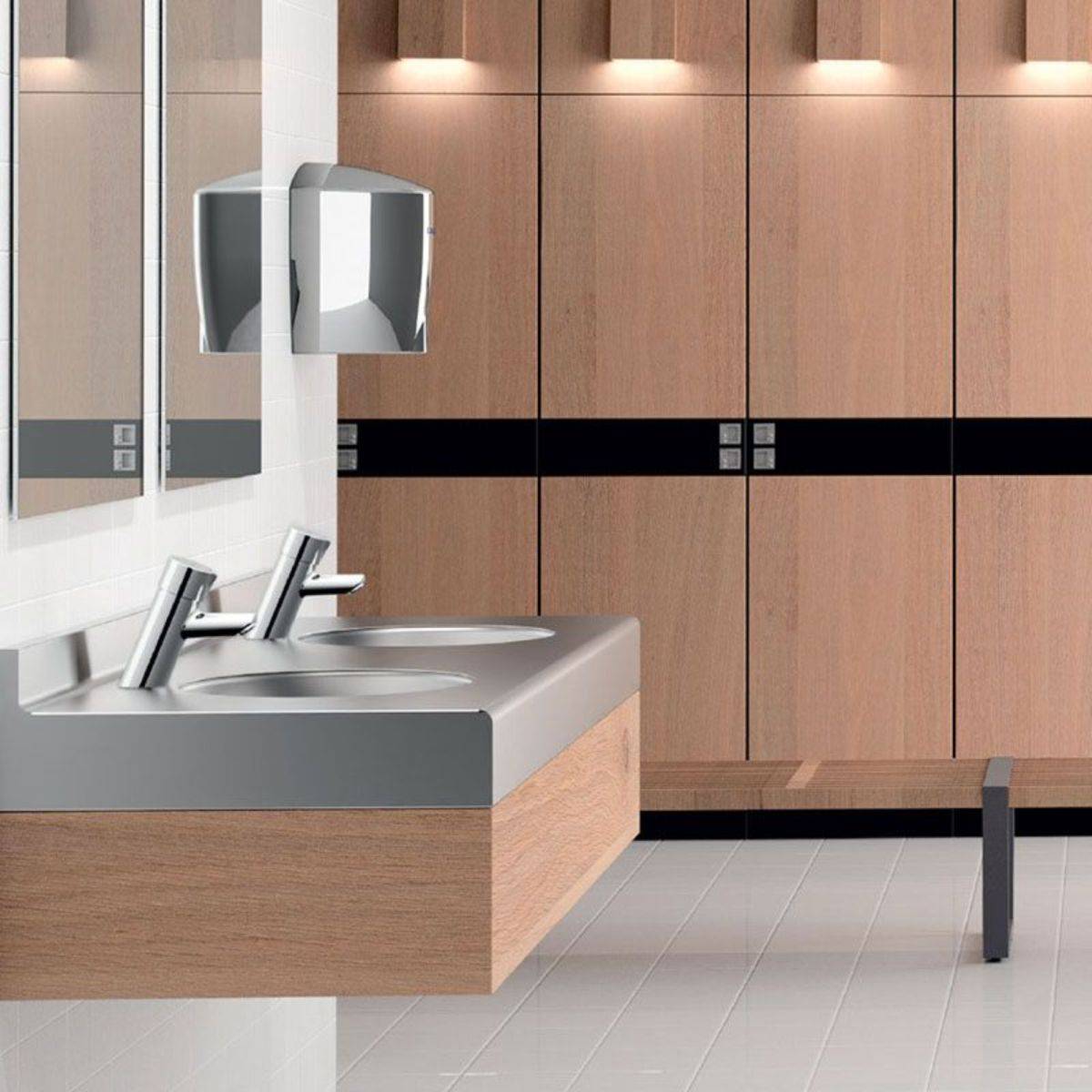 Mitigeur de lavabo temporisé TEMPOMIX avec robinets d'arrêt DELABIE 795000-2