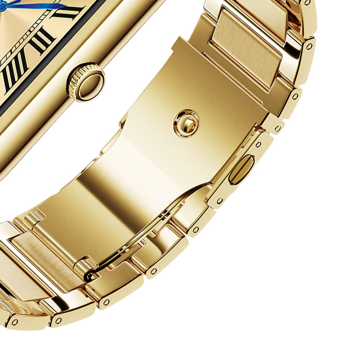 Montre Connectée Rectangulaire Modèle Ice Smart TK 2.0 avec Bracelet Acier Inox-2