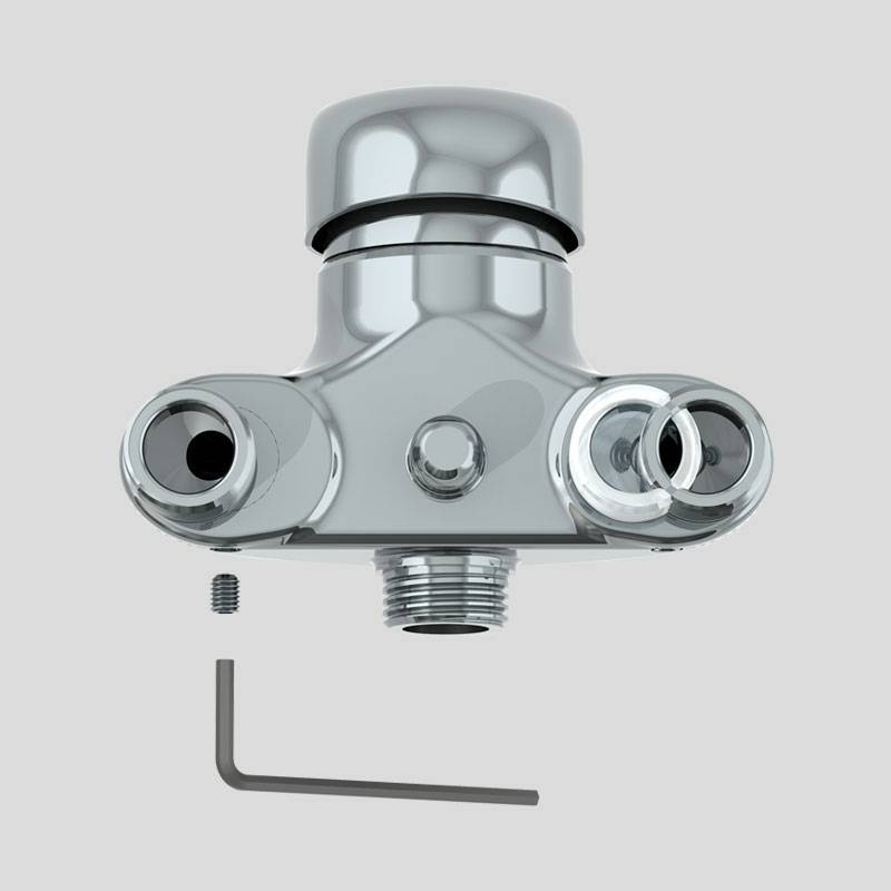 Mitigeur douche mural entraxe réglable 100 à 120mm Mâle 1/2" DELABIE 2312-1