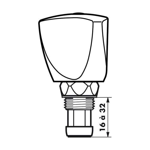 Tête de robinet universelle mâle 15-21 avec croisillon-1