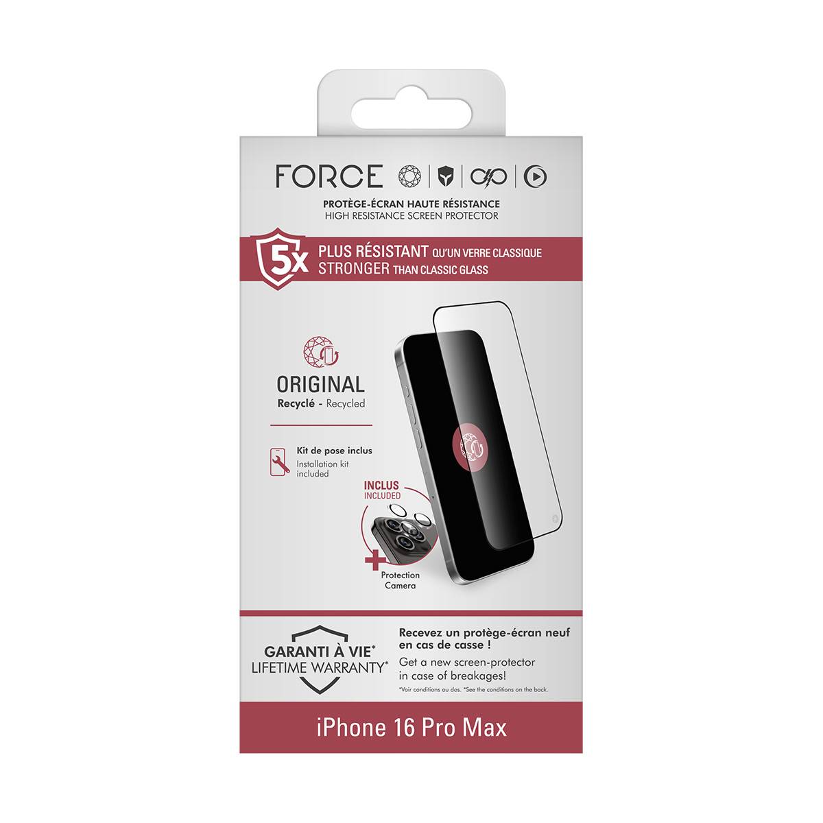 Protection d'Écran et Caméra pour iPhone 16 Pro Max Ultra Résistant-3