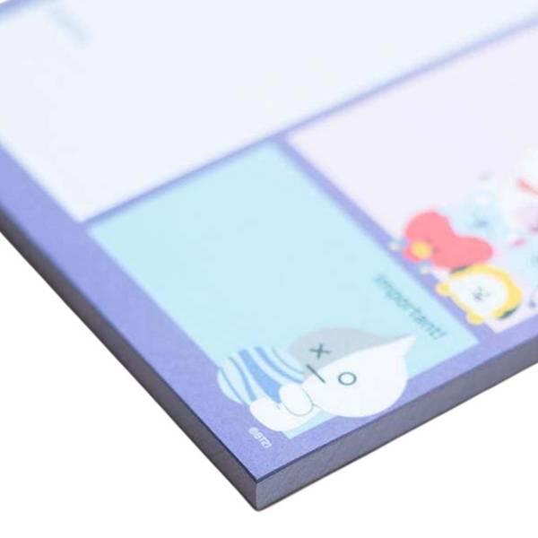 Agenda Journalier A5 design Personnages BT21 avec 54 feuilles détachables