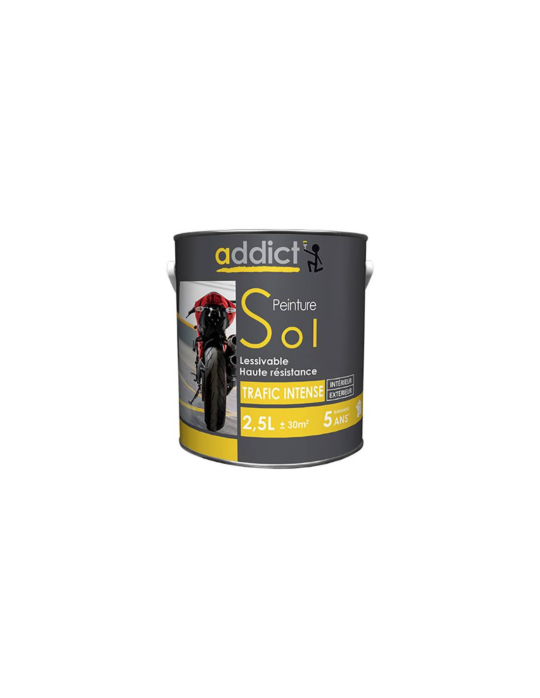 Peinture Sol 2.5 Litres Blanc - Addict-0
