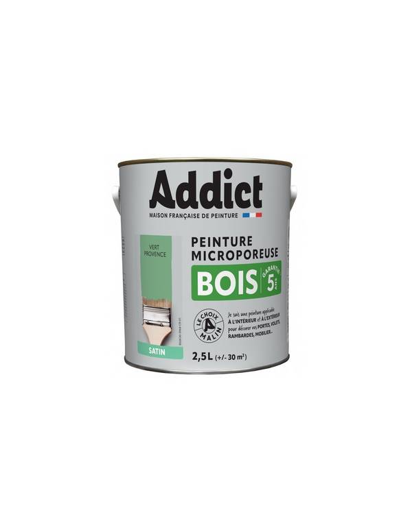 Peinture Bois 2.5 Litres Vert Provence - Addict