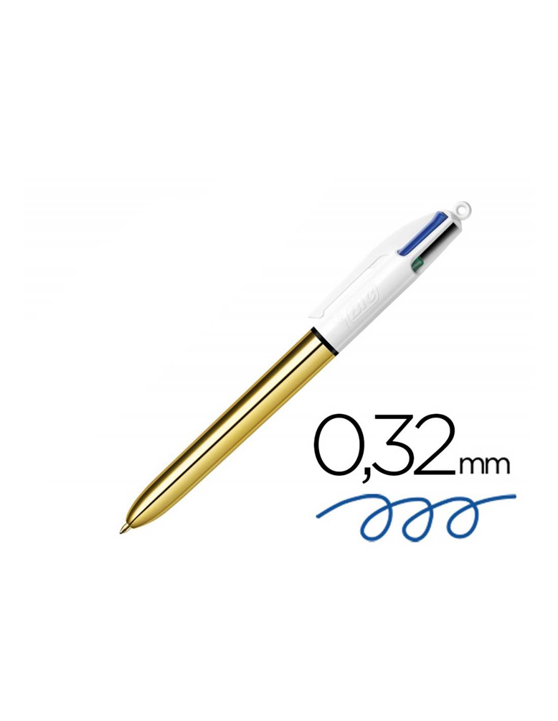 Bic 4 Couleurs Or Stylo Polyvalent 4 Couleurs, Corps Doré élégant - Bic-0
