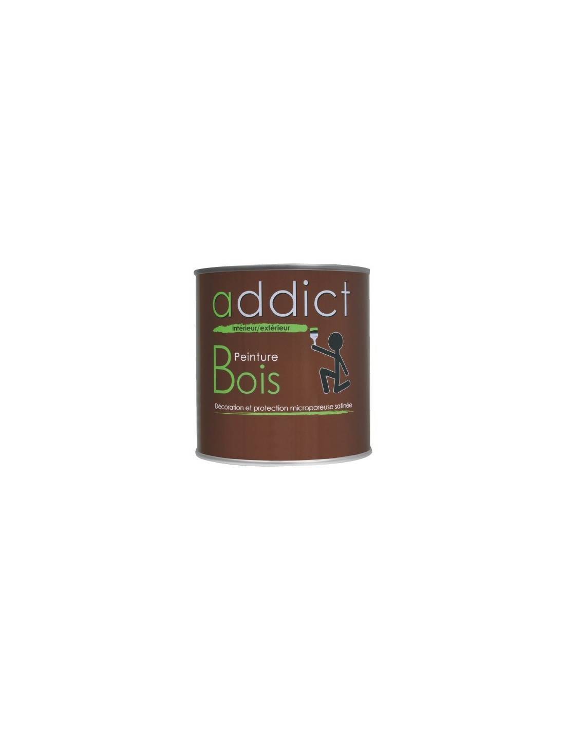 Peinture Bois Addict Brun 0.5l Protection Et Décoration Du Bois Longue Durée - Addict-1