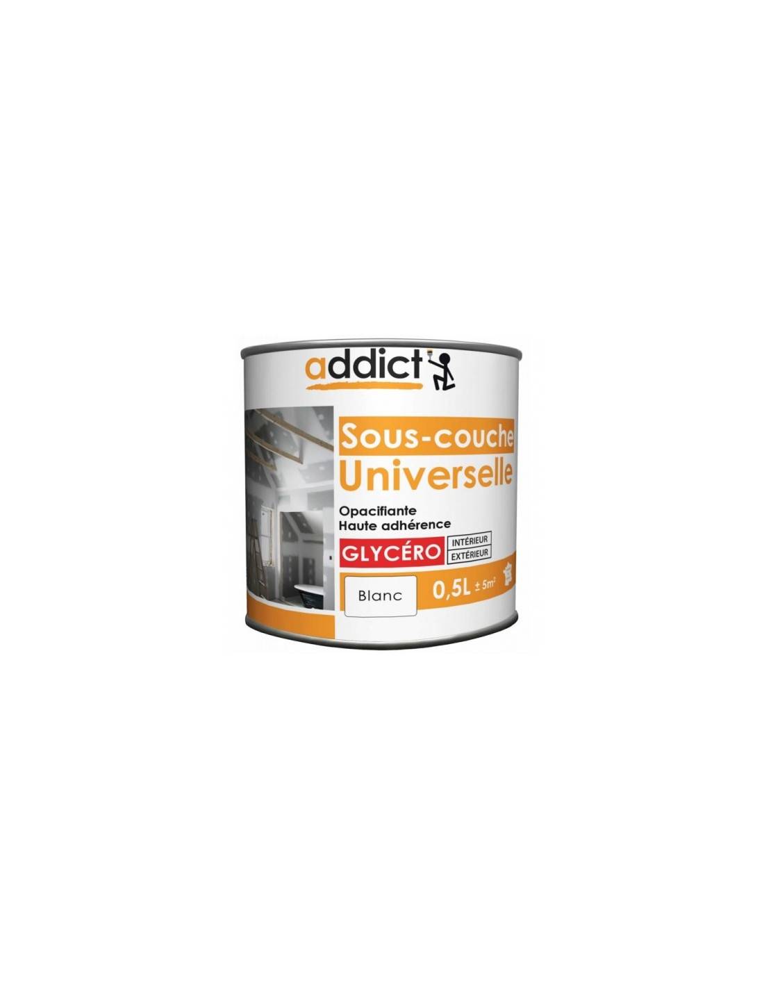 Sous-couche Glycéro 0.5l Addict Adhérence Universelle, Finition Durable - Addict-1