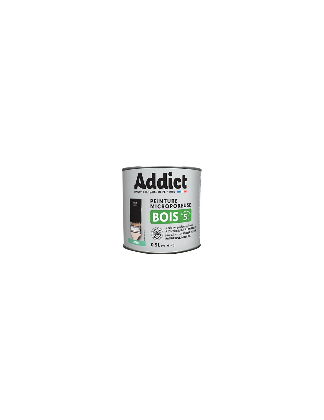 Peinture Bois Noire Addict 0.5l Finition Mate Et Protection Durable Pour Bois Int/ext. - Addict-0