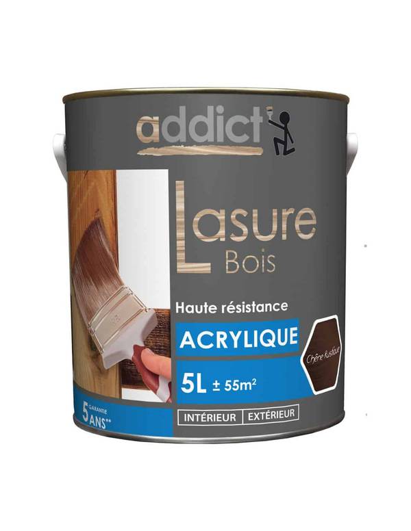 Lasure Acrylique 5 Litres Chene Rustique - Addict