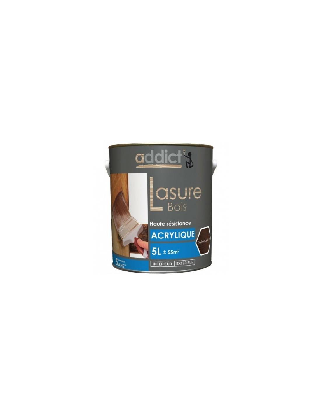 Lasure Acrylique 5 Litres Chene Rustique - Addict-1