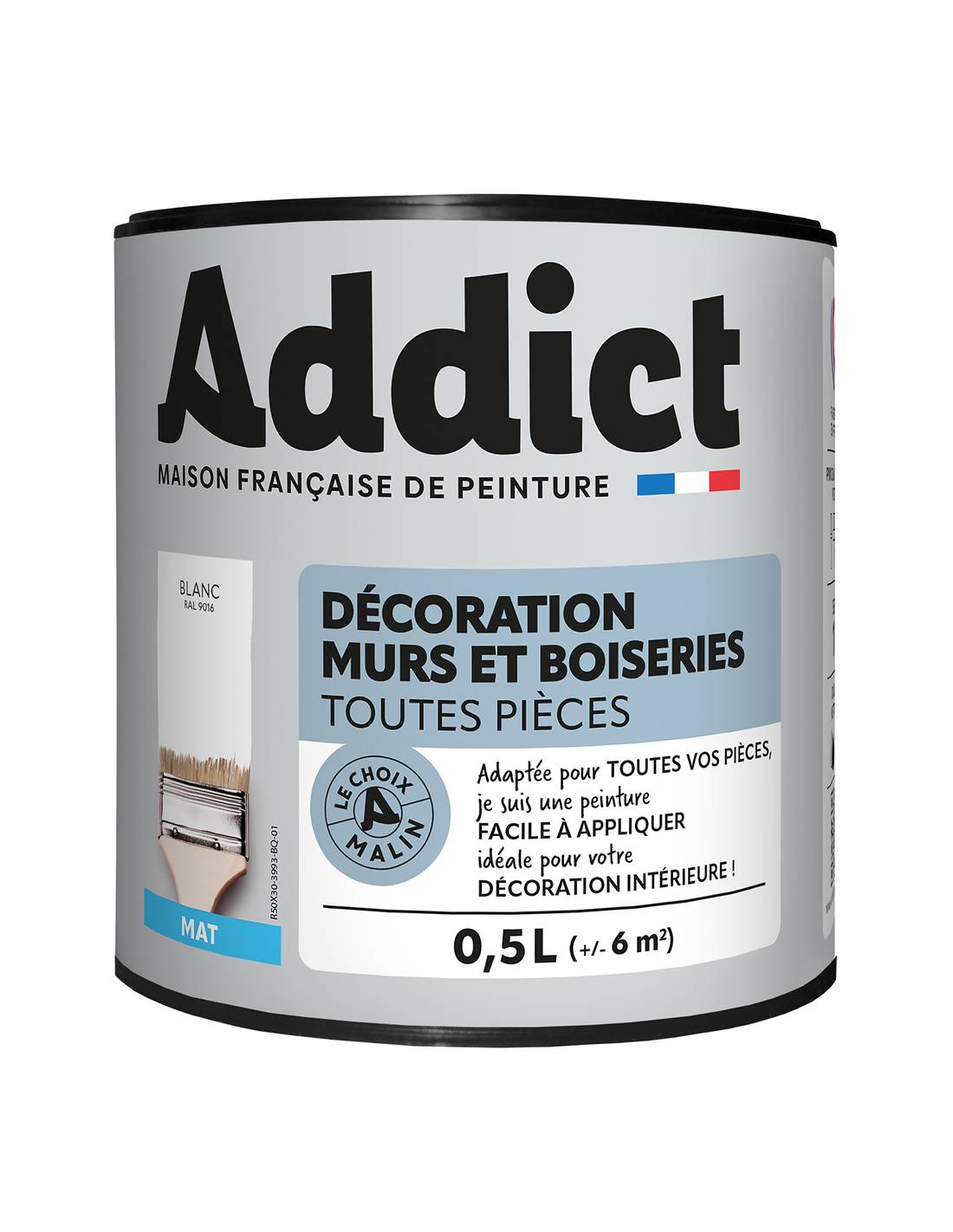 Peinture Déco Mat Blanc Finition Mate élégante Et Couvrante - Addict-0