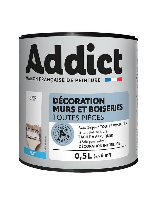 Peinture Déco Mat Blanc Finition Mate élégante Et Couvrante - Addict