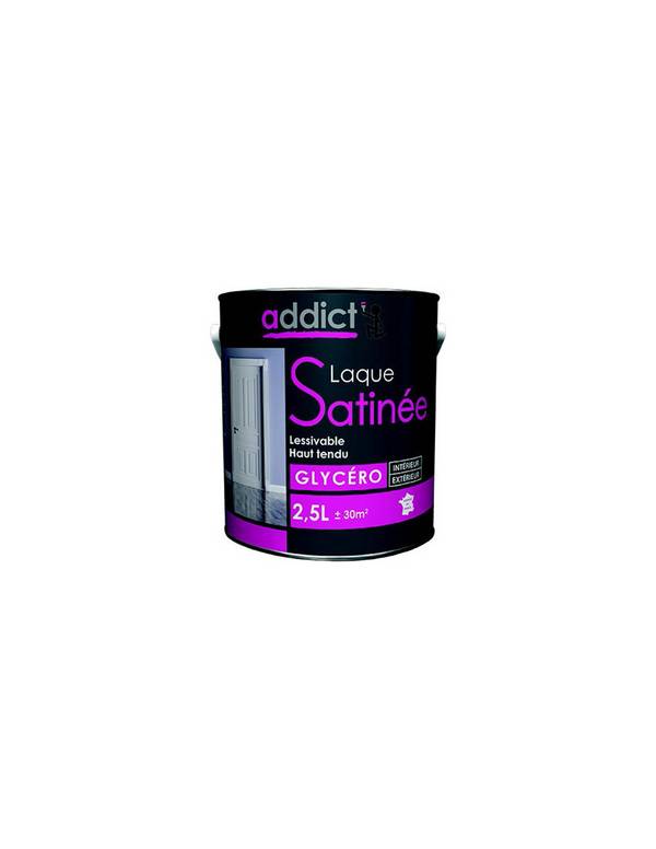 Peinture Laque Glycéro Satinée Gris Cendre 2,5 Litres - Addict