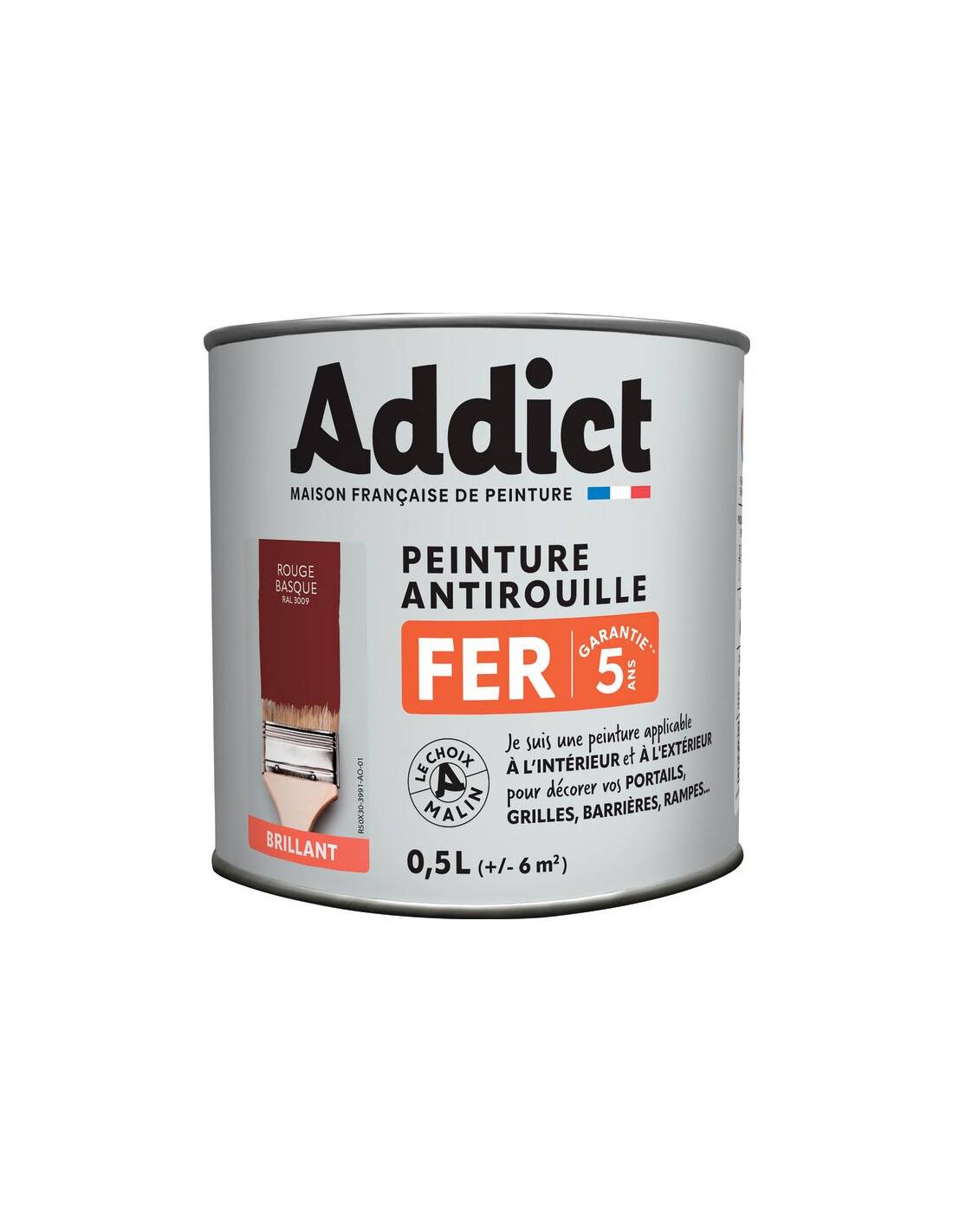 Peinture Fer Rouge Oxyde Addict Protection Anti-rouille Durable Pour Métaux - Addict-0