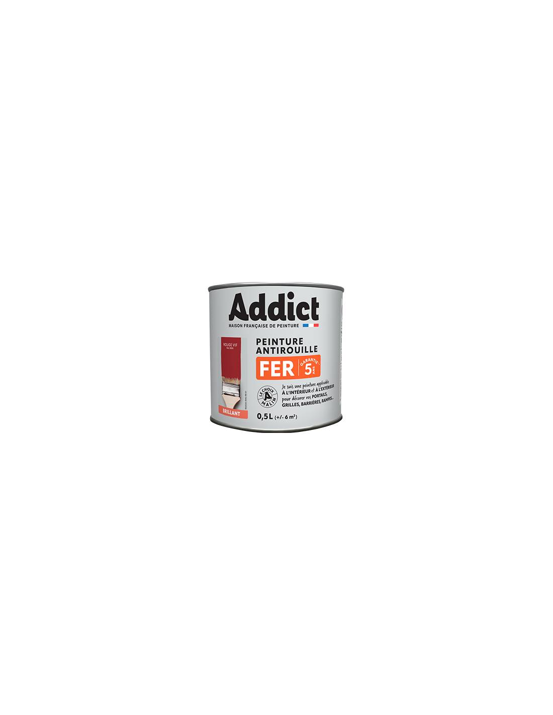Peinture Fer Rouge Vif Addict Protection Et Couleur éclatante Pour Métaux - Addict-0