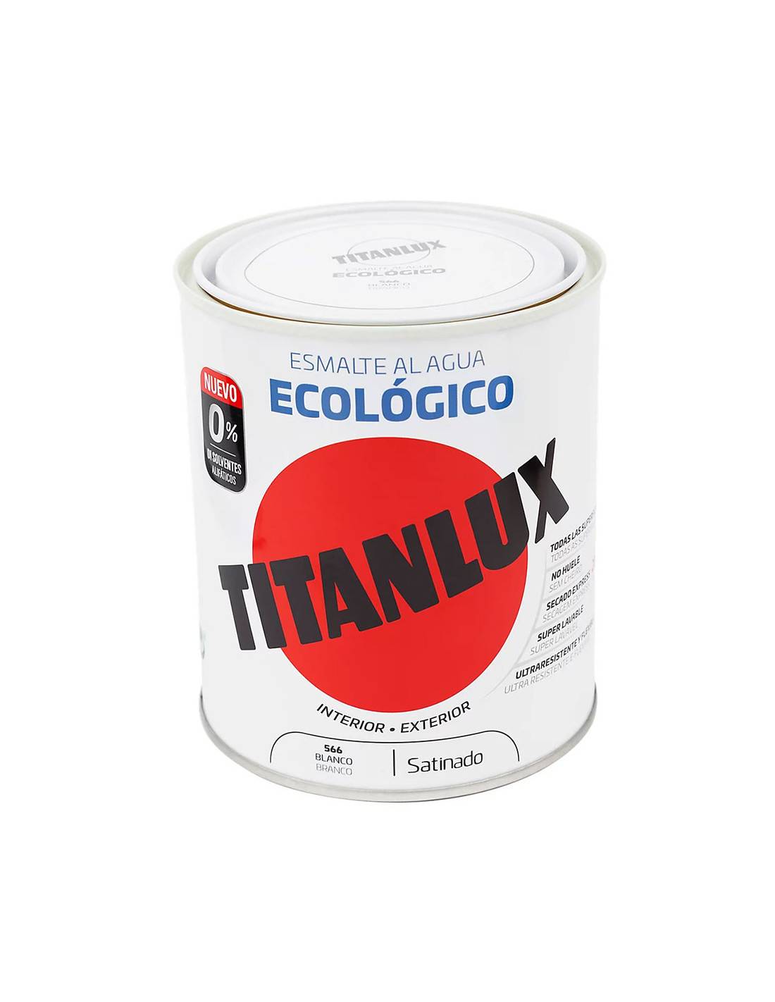 Vernis écologique Blanc Satin Titanlux Finition Blanc Satiné écologique à Base D'eau - Titan-0