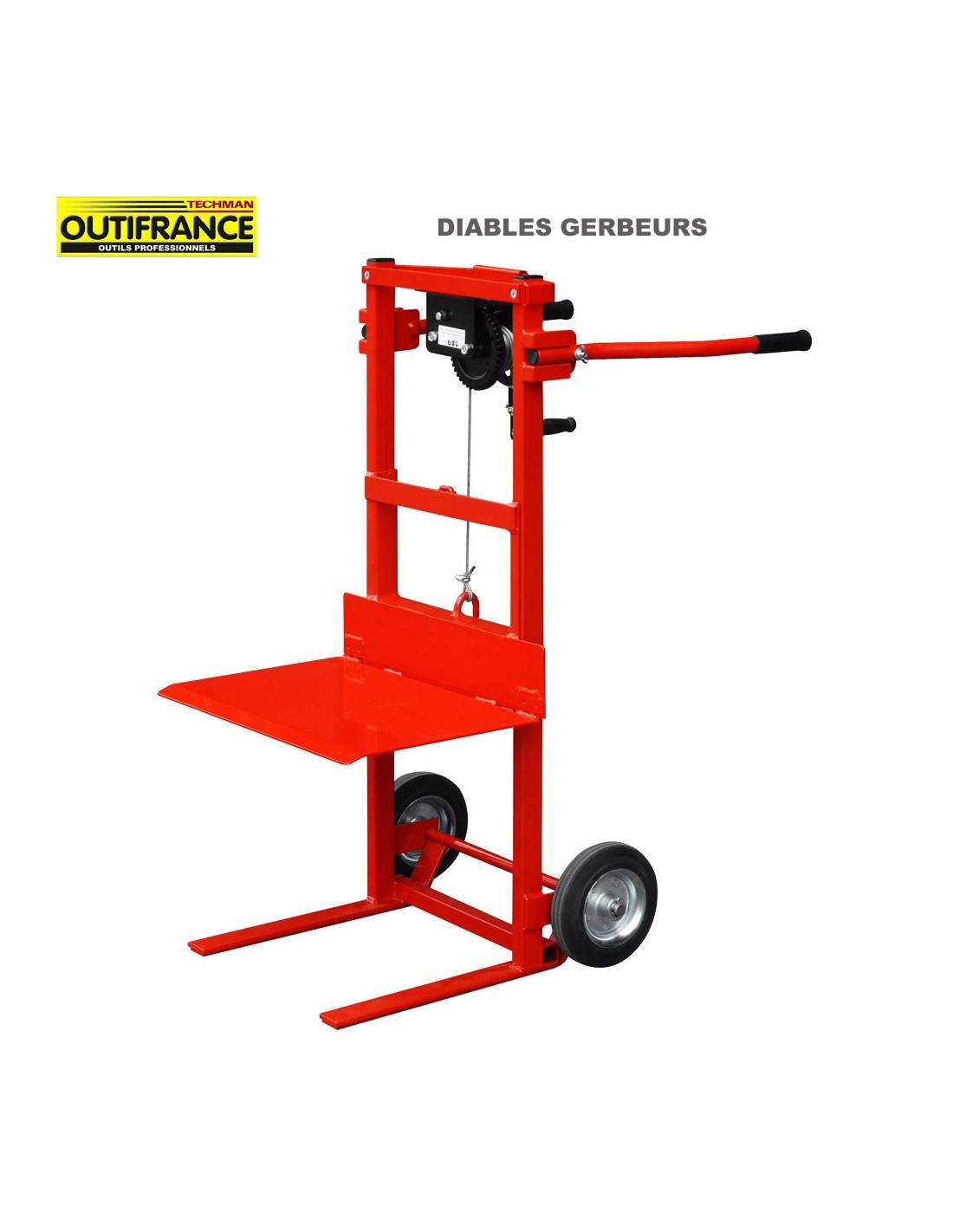 Diable Gerbeur Pm150kg Charge 150kg, Plateforme Compacte - Outifrance-0