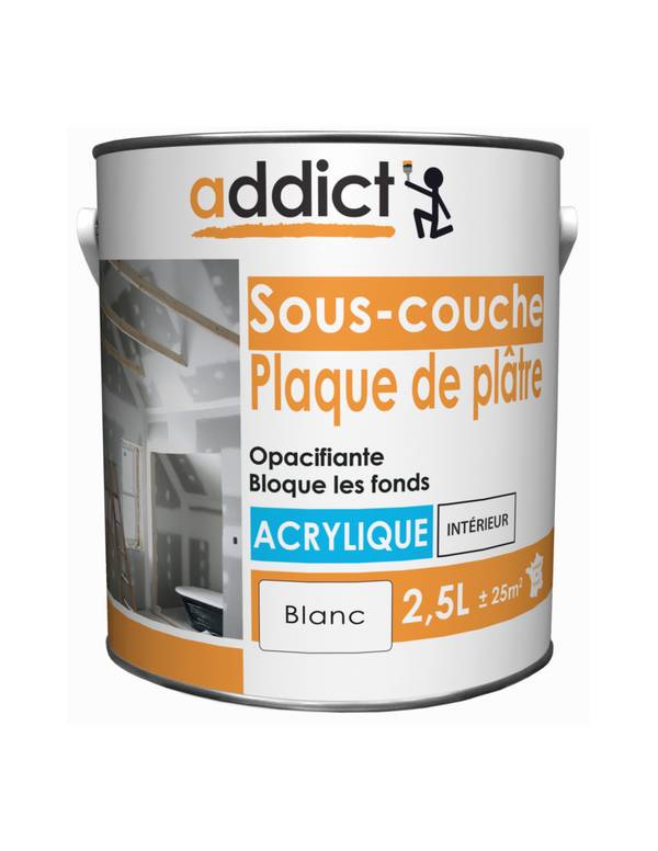 Sous-couche Acrylique Addict 2.5l Adhérence Optimale Surfaces Difficiles - Addict