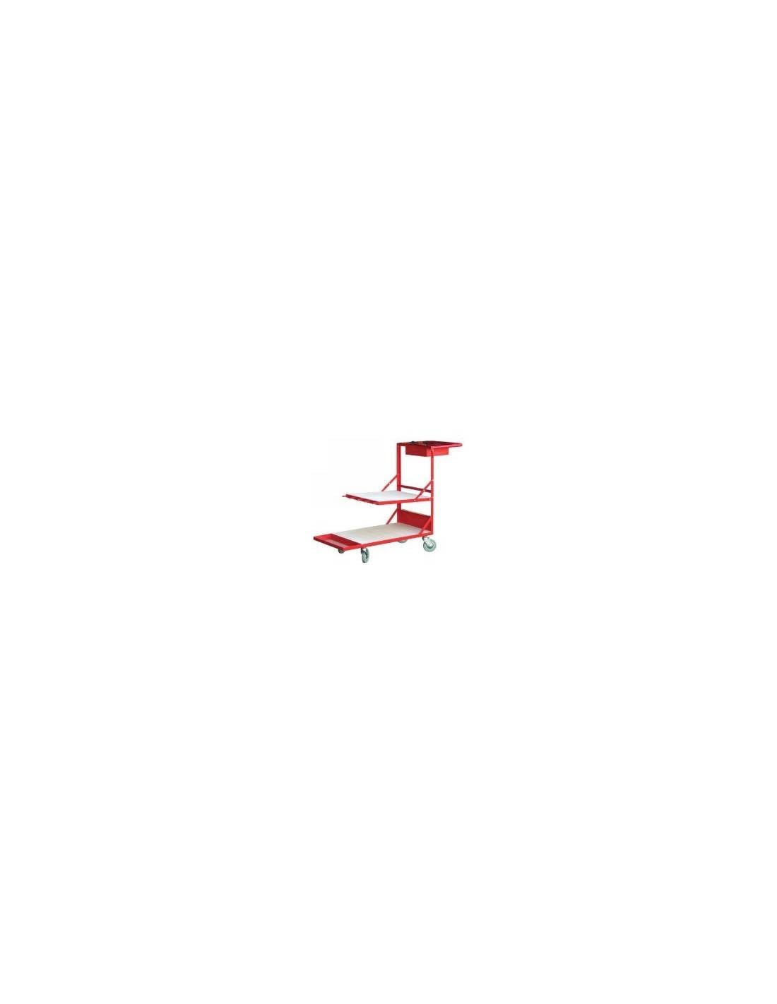 Chariot Commande Rabattable Plateau Rabattable Pour Un Gain De Place Maximal - Outifrance-0