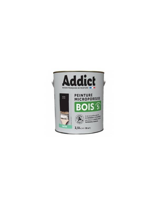 Peinture Bois 2.5 Litres Noir - Addict