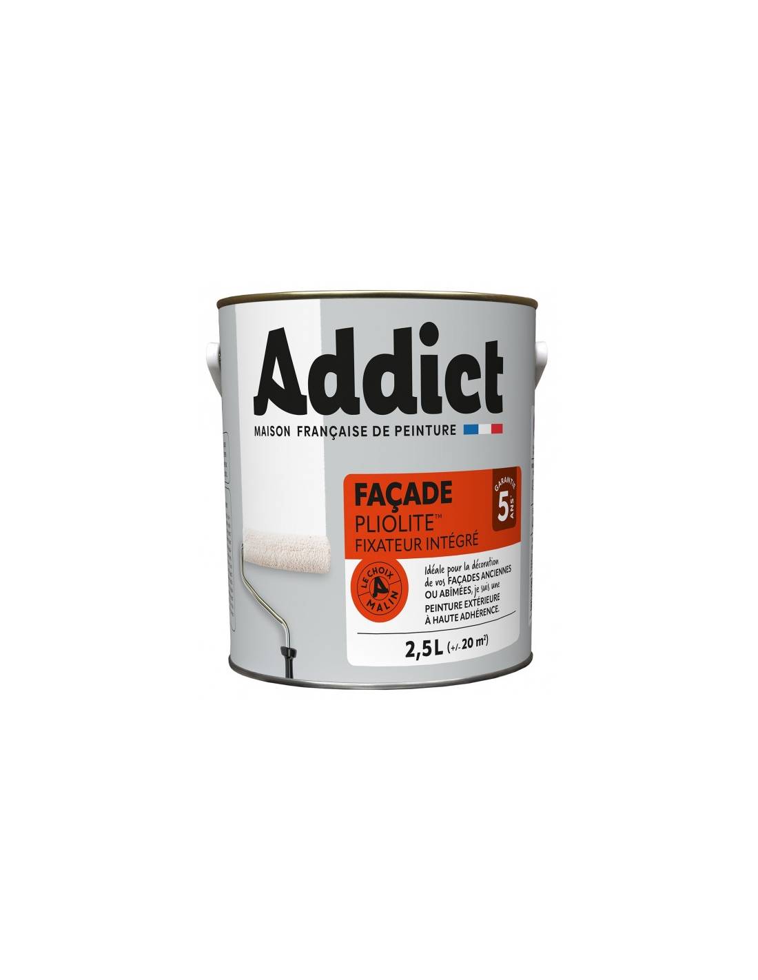 Peinture Façade 100% Pliolite 2.5 Litres Ton Pierre - Addict-0