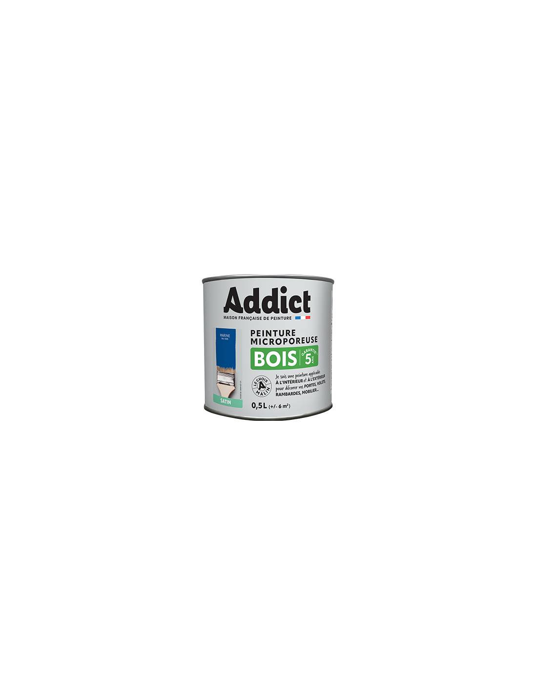 Peinture Bois 0.5 Litre Marine - Addict-0