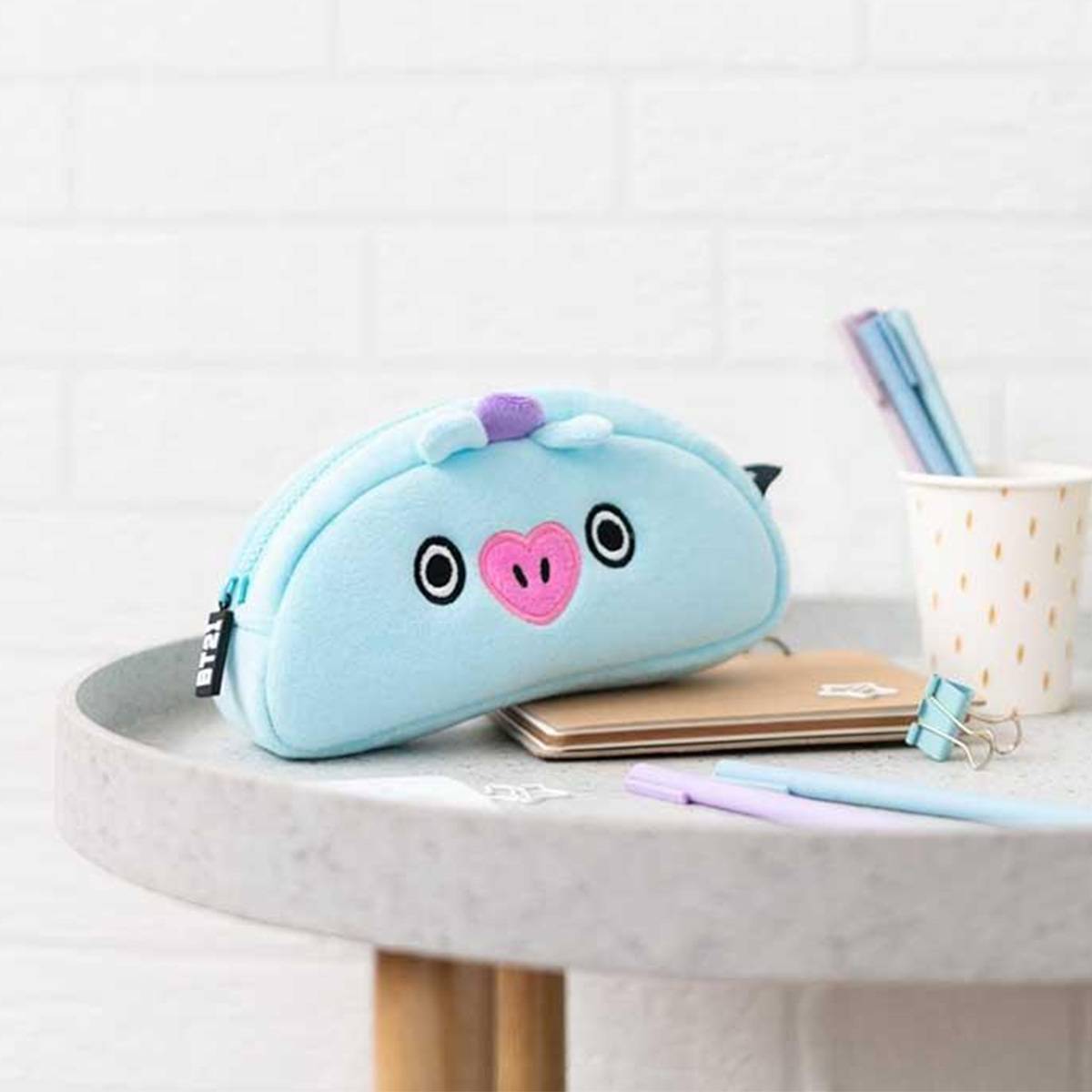 Trousse à Crayons MANG en Peluche avec Fermeture Zippée-3
